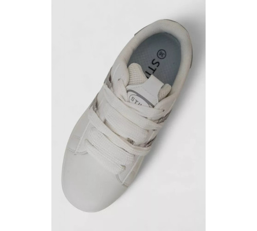 Кроссовки женские кожа, цвет бело-серый, 248RJH900-11