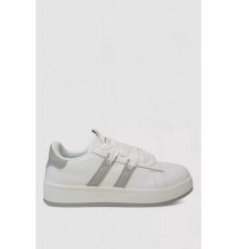 Кросівки жіночі шкіра, колір біло-сірий, 248RJH900-11