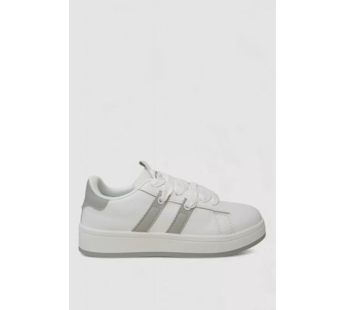 Кроссовки женские кожа, цвет бело-серый, 248RJH900-11