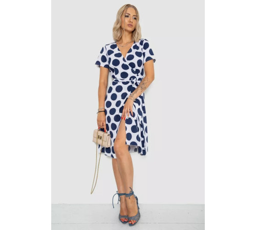 Сарафан в горох, цвет бело-синий, 241R165.