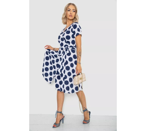 Сарафан в горох, цвет бело-синий, 241R165.