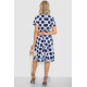 Сарафан в горох, цвет бело-синий, 241R165.