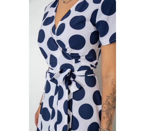 Сарафан в горох, цвет бело-синий, 241R165.