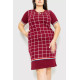 Платье в клетку повседневное, цвет бордовый, 231R6234