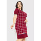 Платье в клетку повседневное, цвет бордовый, 231R6234