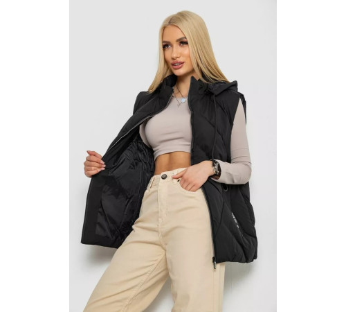 Жилетка жіноча демісезонна, колір чорний, 238R8810