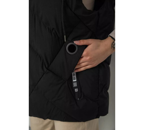 Жилетка жіноча демісезонна, колір чорний, 238R8810