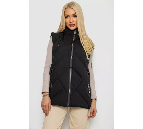 Жилетка жіноча демісезонна, колір чорний, 238R8810