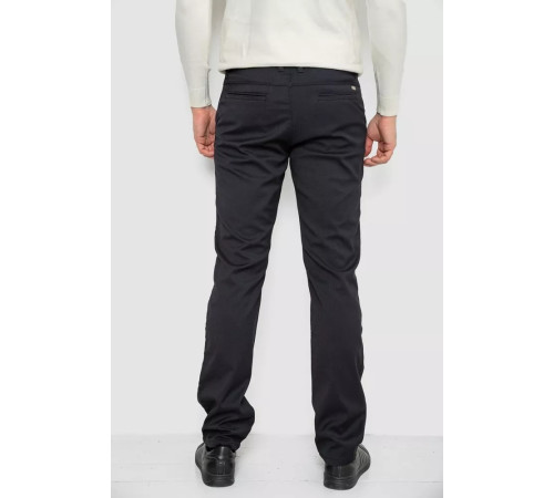 Штани чоловічі класичні на флісі, колір чорний, 244RFH312