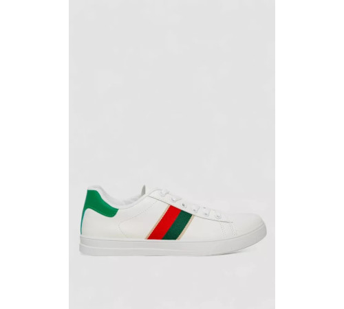 Кеди чоловічі, колір біло-зелений, 248R144