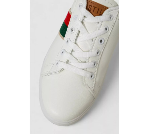 Кеди чоловічі, колір біло-зелений, 248R144