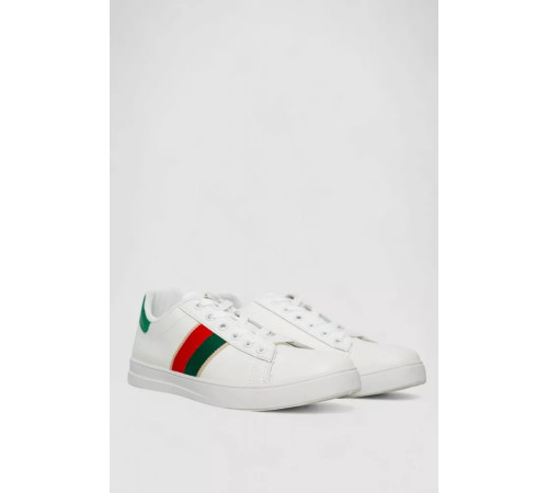 Кеди чоловічі, колір біло-зелений, 248R144