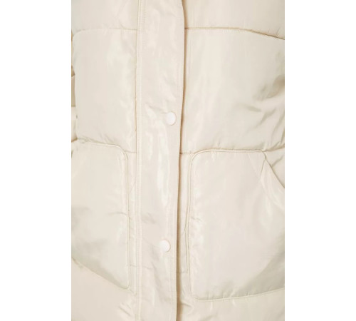 Куртка жіноча демісезонна з поясом, колір світло-бежевий, 207R005