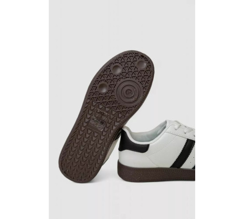 Кросівки жіночі шкіра, колір біло-чорний, 248RL2420-7