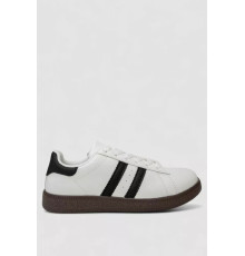 Кросівки жіночі шкіра, колір біло-чорний, 248RL2420-7