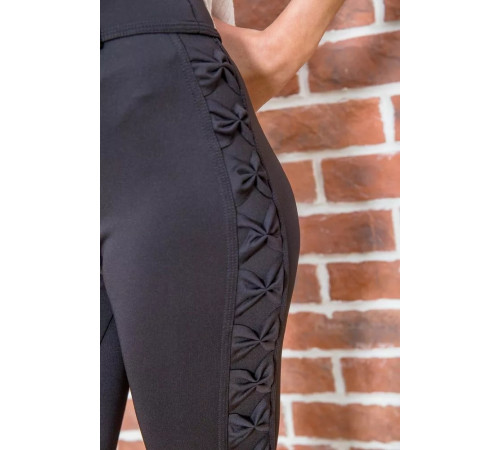 Лосины черного цвета, с декоративными вставками, 172R121.