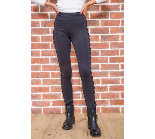 Лосины черного цвета, с декоративными вставками, 172R121.