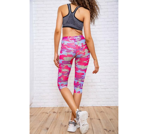 Жіночі велотреки, принтовані, малиново-фіолетового кольору, 172R4010