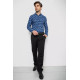 Сорочка чоловіча з принтом, колір джинс, 214R807