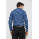 Сорочка чоловіча з принтом, колір джинс, 214R807