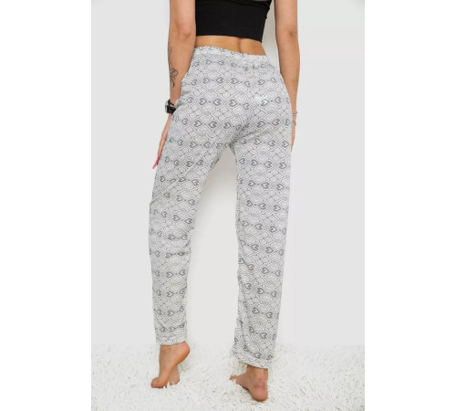 Штани жіночі домашні, колір молочно-сірий, 238R58220-1
