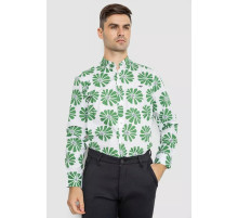 Сорочка чоловіча повсякденна, колір біло-зелений, 247R402