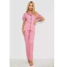 Женская пижама с принтом, цвет розовый, 243R7058.