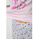 Піжама жіноча з принтом, колір рожевий, 243R7078