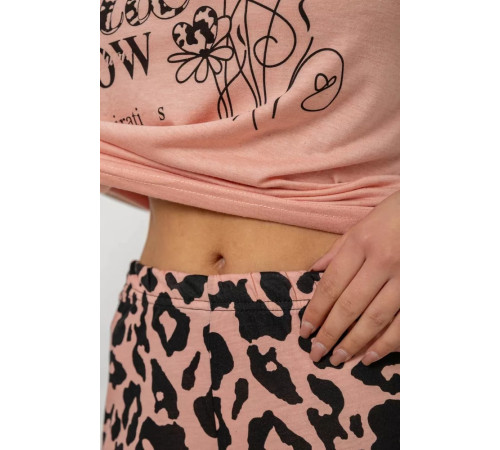 Пижама женская с принтом, цвет персиковый, 243R2032-A