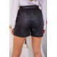Утепленные женские шорты, черного цвета, 102R295