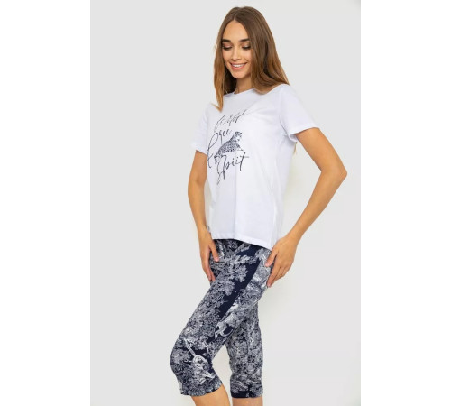 Пижама женская, цвет бело-синий, 219RF-10051.