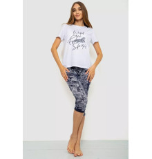 Піжама жіноча, колір біло-синій, 219RF-10051