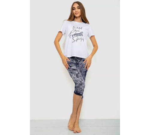 Пижама женская, цвет бело-синий, 219RF-10051.