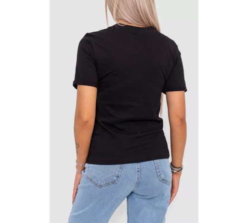 Женская футболка с принтом, цвет черный, 238R01643