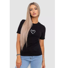 Женская футболка с принтом, цвет черный, 238R01643