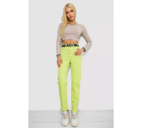 Джинси жіночі, колір салатовий, 250R6020