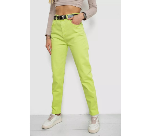 Джинси жіночі, колір салатовий, 250R6020