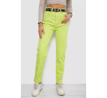 Джинси жіночі, колір салатовий, 250R6020