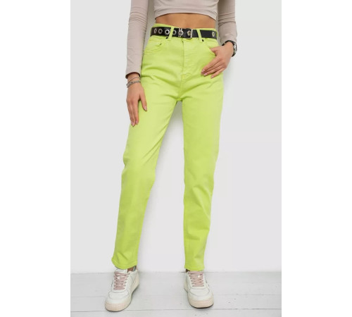 Джинси жіночі, колір салатовий, 250R6020