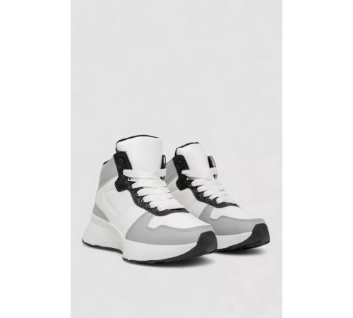 Кросівки жіночі зимові на хутрі, колір біло-сірий, 248RXM16-86