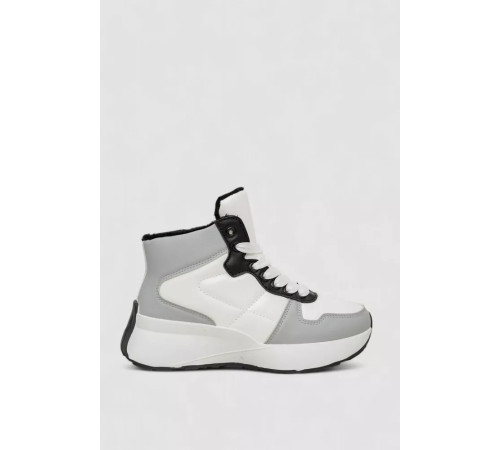 Кросівки жіночі зимові на хутрі, колір біло-сірий, 248RXM16-86