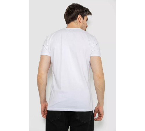 Футболка мужская однотонная базовая, цвет белый, 244R2404