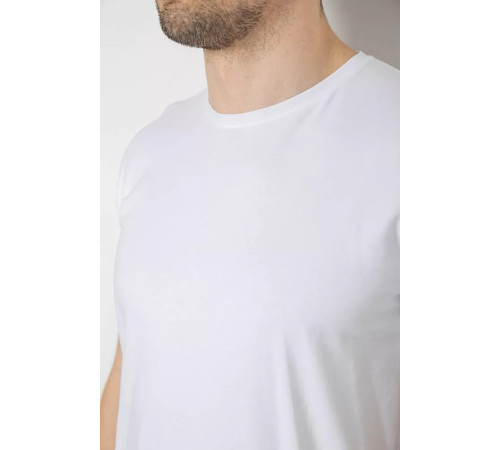 Футболка мужская однотонная базовая, цвет белый, 244R2404