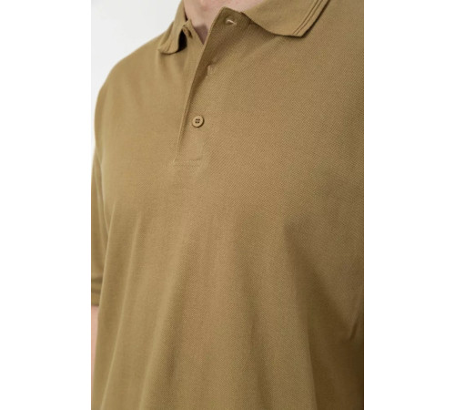 Поло мужское однотонное, цвет хаки, 244R015