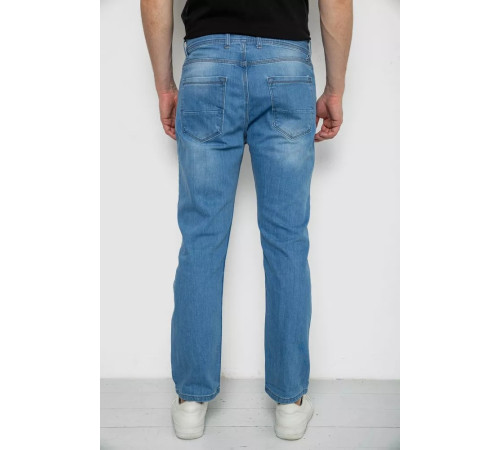 Джинси чоловічі з потертостями, колір блакитний, 247R736