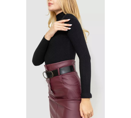 Гольф жіночий в рубчик, колір чорний, 204R047