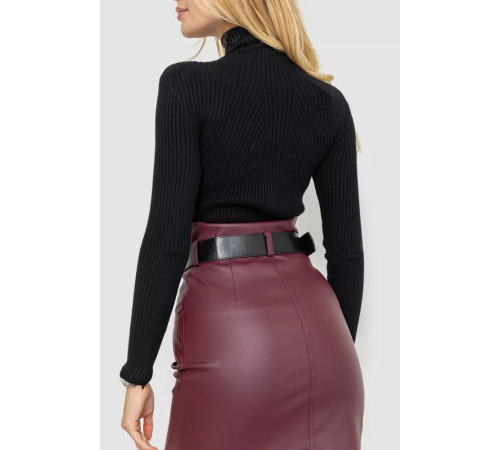 Гольф жіночий в рубчик, колір чорний, 204R047