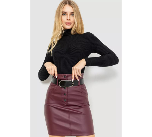 Гольф жіночий в рубчик, колір чорний, 204R047