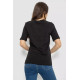 Футболка жіноча з принтом, колір чорний, 241R1835