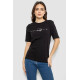 Футболка жіноча з принтом, колір чорний, 241R1835